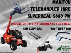Manitou 2.5T 4WD All Terrain Telehandler $600pw + GST - HIRE SUPERDEAL - FREE ATTACHMENTS - picture0' - Click to enlarge