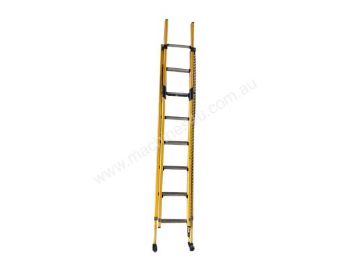 Branach Fibreglass Extension Ladder 2.7 to 3.9 Meter Industrial Quality Aluminium Rungs
