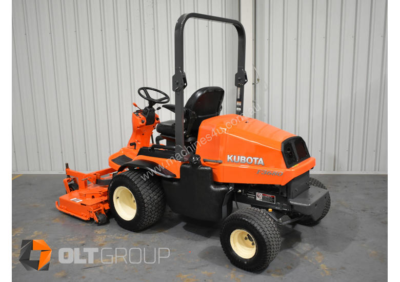 caption Kubota F3680 Out Front Mower 36hp Diesel 60 Inch Rear OR Side Discharge Decks New Tyres