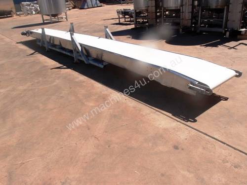 Trough Belt Conveyor, 8200mm L x 630mm W