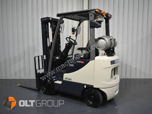 Crown 1.8 Tonne Forklift LPG Pro 5 Series 3349 Low Hours 4.7m Lift Height Sydney Melbourne