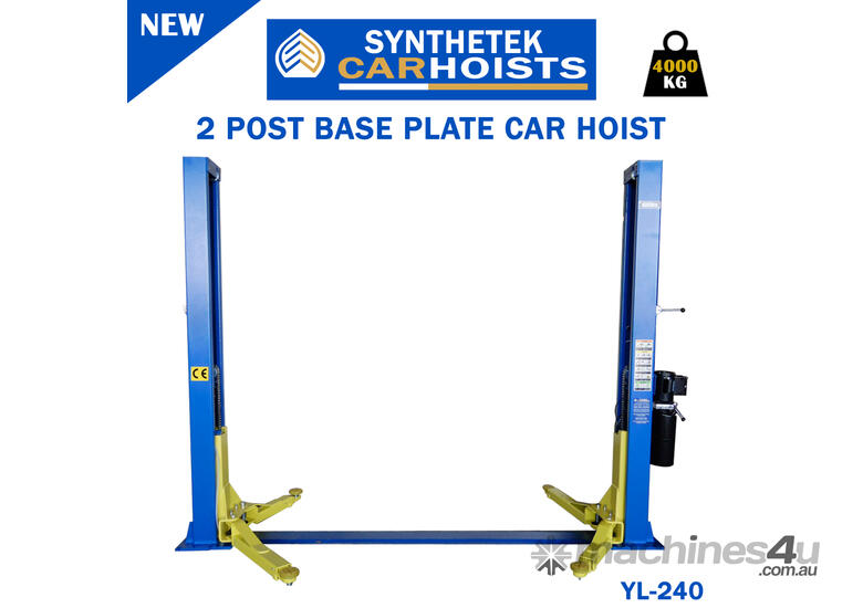 New Synthetek Car Hoist New 4 Ton 2 Post Base Plate Car Hoist