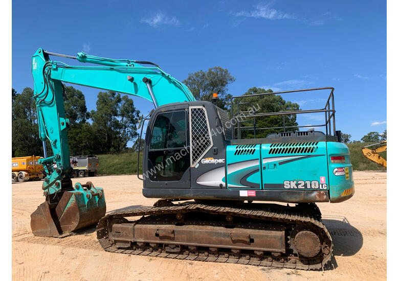 caption Kobelco SK210 Tracked-Excav Excavator