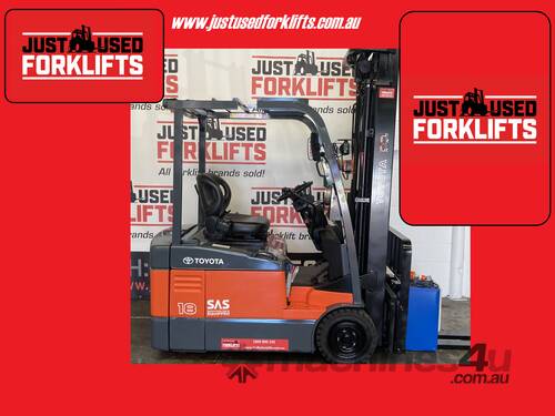 TOYOTA 7FBE18 67373 1.8 TON 1800 KG CAPACITY ELECTRIC FORKLIFT 5500 MM 3 STAGE MAST