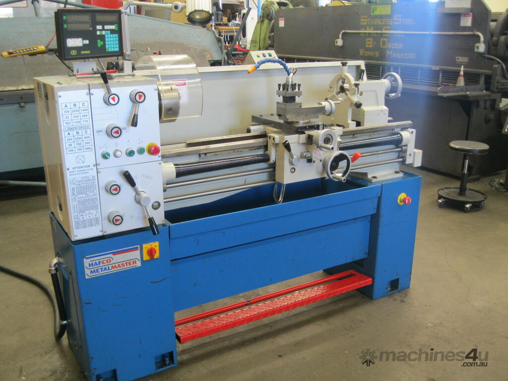 Used Hafco Metalmaster Taiwanese 1 Metre Geared Head Lathe With Dro Gap Bed Lathes In Listed 