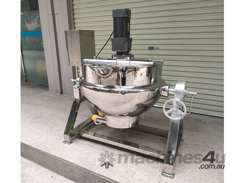 Stainless Steel Tilting Electric Jacketed Cooker Kettle Pot Mixer - 300L