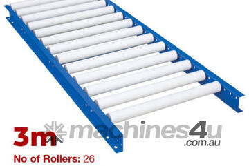 600mm Wide Gravity Conveyor with Nylon Rollers 3m Long (CGR101)