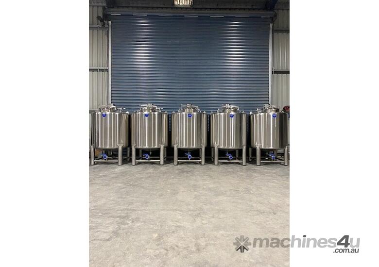 caption Stainless Steel Mixing Tank1,000ltr - 316 Grade Vertical Single Skin