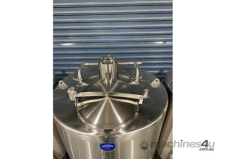 caption Stainless Steel Mixing Tank1,000ltr - 316 Grade Vertical Single Skin