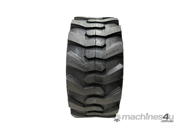 caption 1 x SKID STEER 10 PLY TYRE (27x10.5-15)