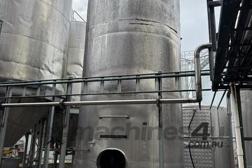Tank Stainless Steel 2.3m DIA x 7.5m high with agitator Lagged 22,000 ltr