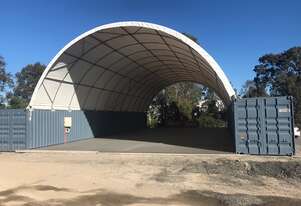 40ft x 80ft Container Shelter No End Wall, Cost Effective!