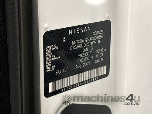 caption 2021 Nissan Navara SL 4x2 Dual Cab Chassis (Diesel) (Auto) (Ex Lease)