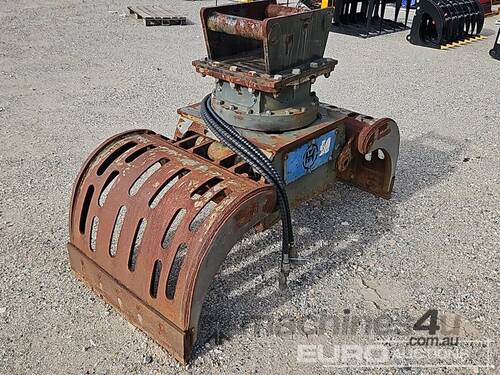 caption Rotating Grapple to suit 20t Excavator, Ears 335mm, Centres 450mm, Pins 80mm, 4 Hose set up