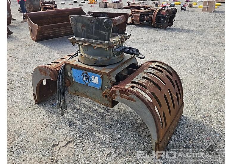caption Rotating Grapple to suit 20t Excavator, Ears 335mm, Centres 450mm, Pins 80mm, 4 Hose set up