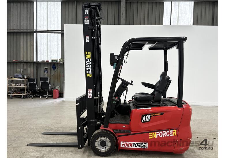 caption 2022 Work Force Enforcer FLBCTE18 Ride-On Electric Forklift