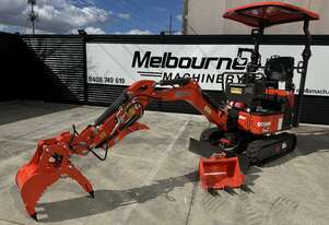 Mini Excavator 1.2 T Haihong CTX8010-KO with 2 speed tracking + Side mounted Joysticks