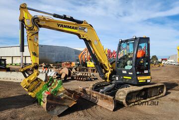 2021 YANMAR VIO80-1 8T EXCAVATOR (M748) WITH TILTING HITCH, BUCKETS, CIVIL SPEC AND 2394 HOURS