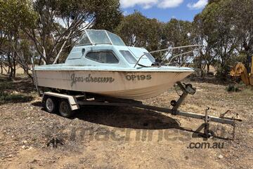 Home Made Fishing Boat on Trailer