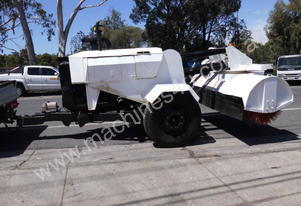 tow behind broom , 3cyl diesel , offset angle both sides