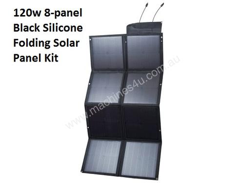 12V 120W 8-Panel Foldable Black Silicon Solar Pane