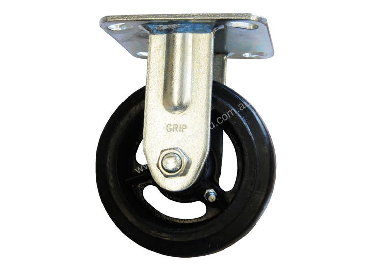 caption 42084 - RUBBER MOULDED IRON WHEEL CASTOR(FIXED)
