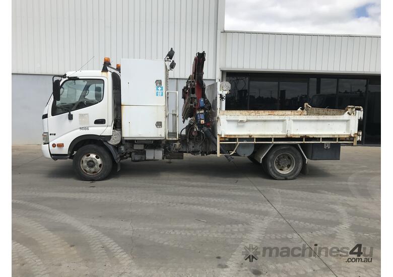 caption 2010 Hino 300 Tipper / Crane Truck