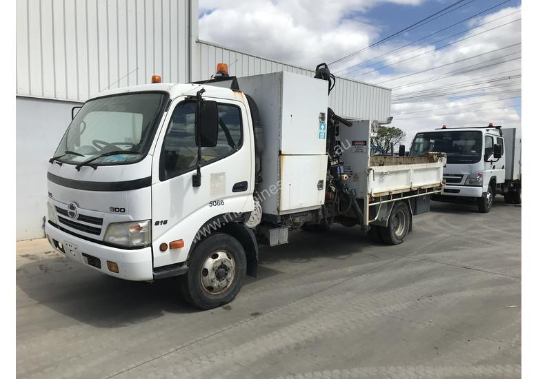 caption 2010 Hino 300 Tipper / Crane Truck