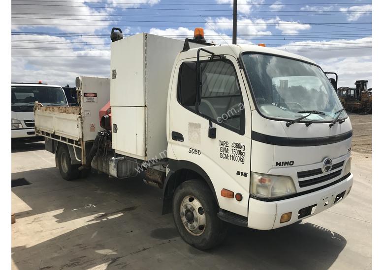 caption 2010 Hino 300 Tipper / Crane Truck