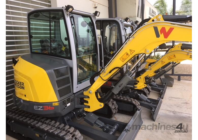 caption NEW EZ36 CABIN EXCAVATOR