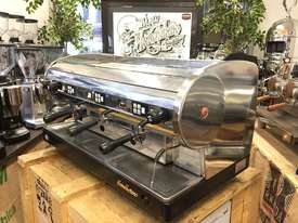 SAN MARINO LISA 3 GROUP STAINLESS WITH BLACK BASE ESPRESSO COFFEE MACHINE - picture1' - Click to enlarge