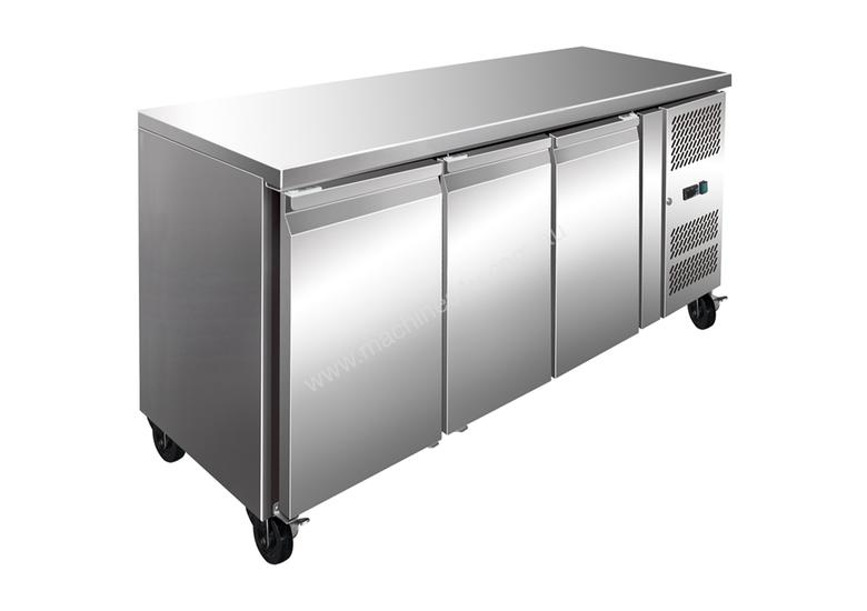 caption FE3100TN S/S Three Door Bench Fridge 386L
