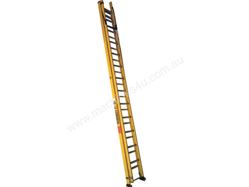 Branach Fiberglass Extension Ladder 4.6 to 7.6 Meter Industrial FED7.6