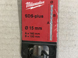 Milwaukee 15mm x 160mm SDS-plus Masonry Concrete Drill Bit 4932-3739-10 - picture1' - Click to enlarge