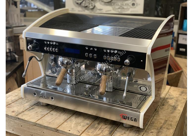 Used wega WEGA POLARIS TRON 2 GROUP RED CREAM ESPRESSO COFFEE MACHINE
