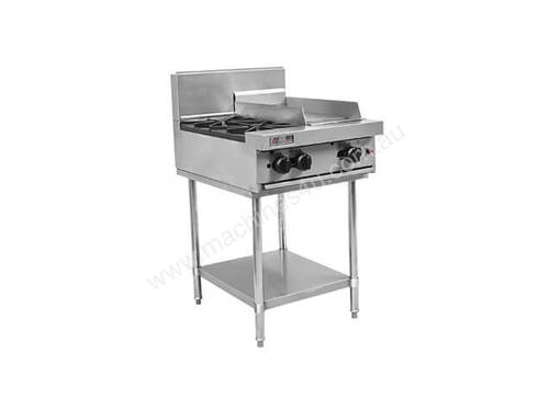 2 Open top burners, 300mm Griddle with Stand and Shelf