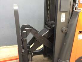 Toyota Raymond EASI R45TT Electric Stand on Reach truck- Refurbished  - picture1' - Click to enlarge