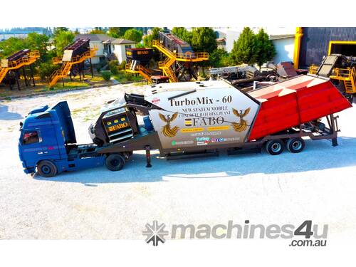 caption TURBOMIX-60 MOBILE CONCRETE MIXING PLANT