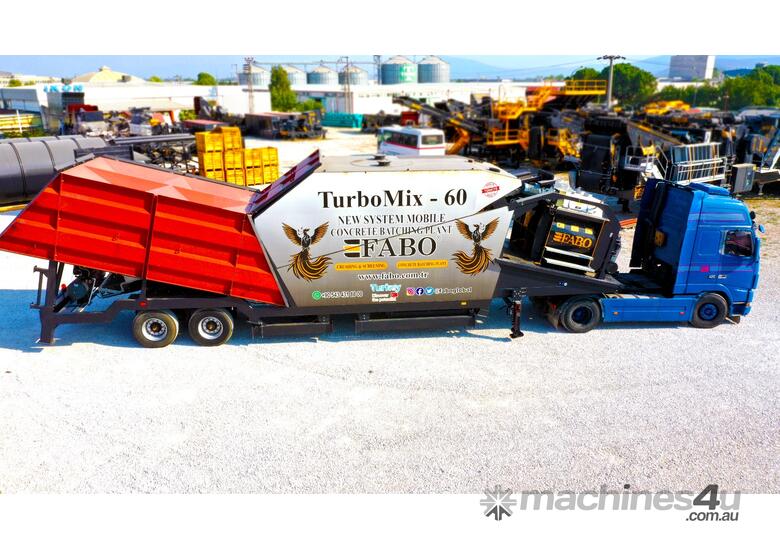 caption TURBOMIX-60 MOBILE CONCRETE MIXING PLANT