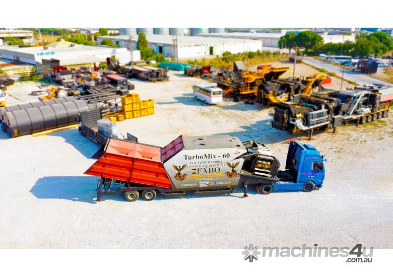 caption TURBOMIX-60 MOBILE CONCRETE MIXING PLANT