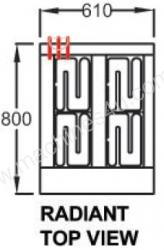 caption Goldstein PEB4R Radiant Plate Electric Cooktop