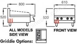caption Goldstein PEB4R Radiant Plate Electric Cooktop