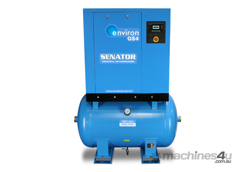 caption CVA Compressors - New Senator Rotary Screw Air Compressor - GS4 - 4kw - 21cfm