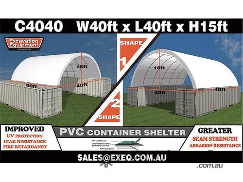 CONTAINER SHELTER 40ft x 40ft 