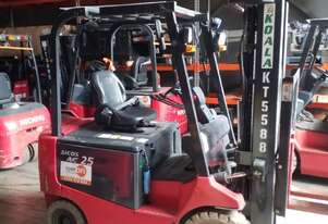 2019 Nichiyu FB25-77 Electric Forklift 2.5T | 4.7m Mast | Ultra Low Hours