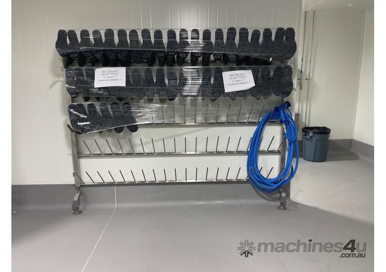 caption Premium Stainless Steel Boot & Shoe Rack | 50 Pairs | Hygienic & Customizable