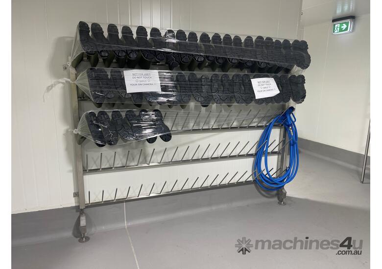 caption Premium Stainless Steel Boot & Shoe Rack | 50 Pairs | Hygienic & Customizable