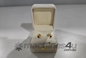 Pair Of Gold Stud Earrings (Box Not Included)