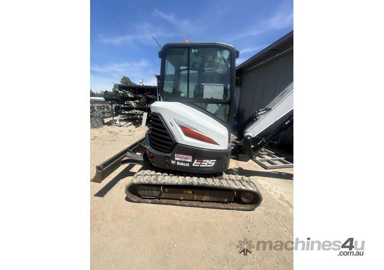 caption BOBCAT E35 LONG ARM EXCAVATOR