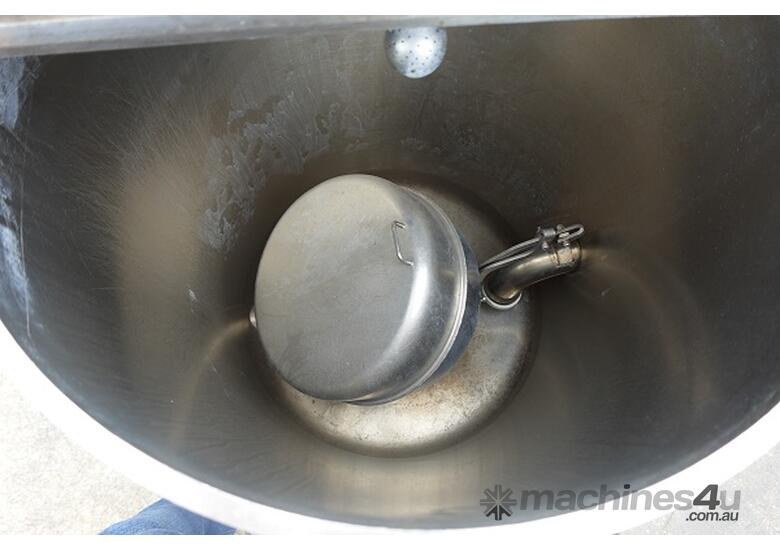 Vertical Stainless Steel Storage Tank, 100 Lt, 490mm Dia x 550mm H straight